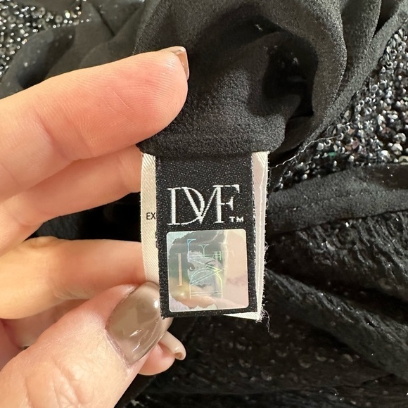 Authentic DIANE VON FURSTENBERG PELLINA BLACK SEQUINS RACER BACK TANK TOP 2 - Picture 12 of 12